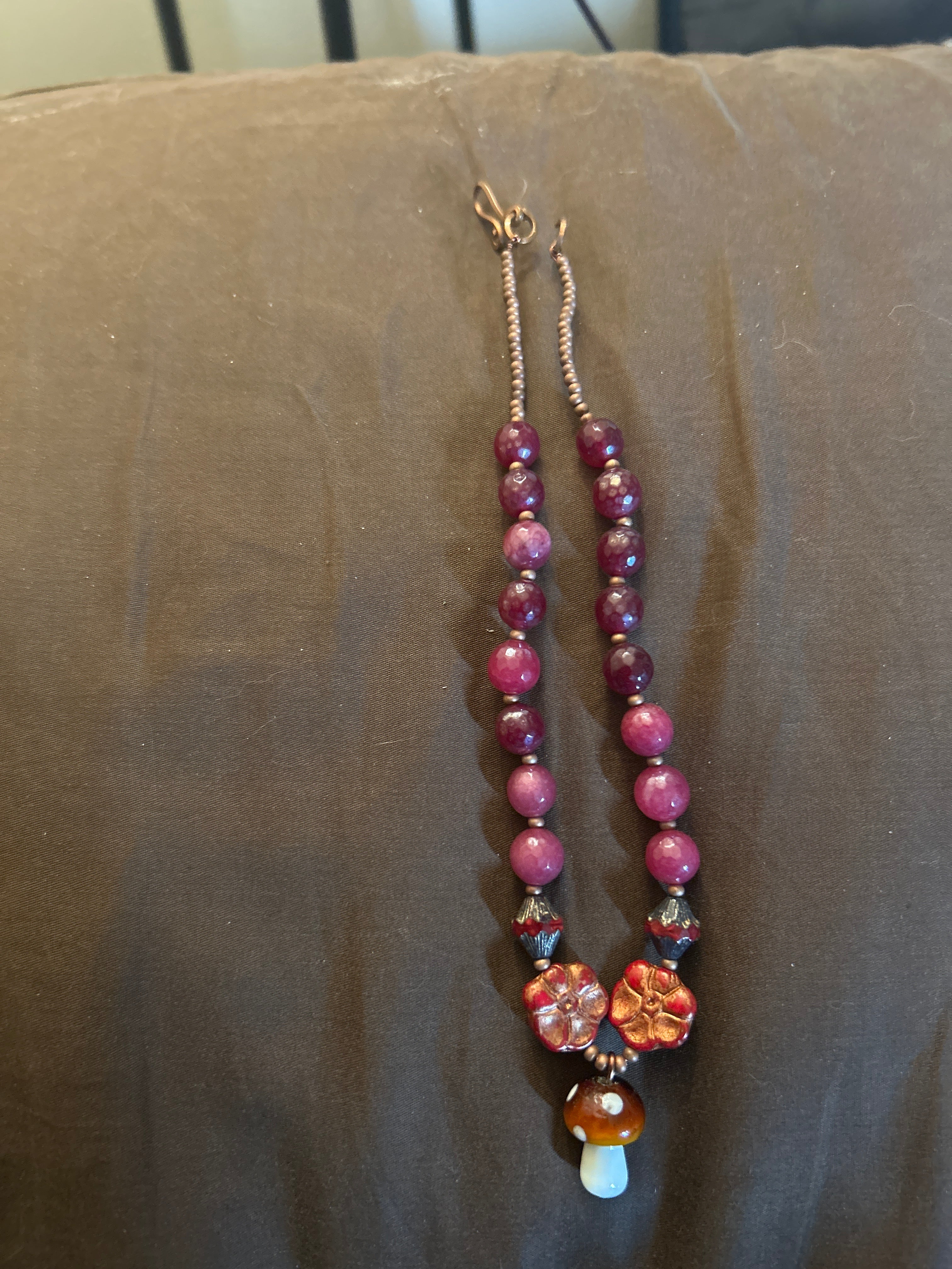 Red Mushroom Necklace