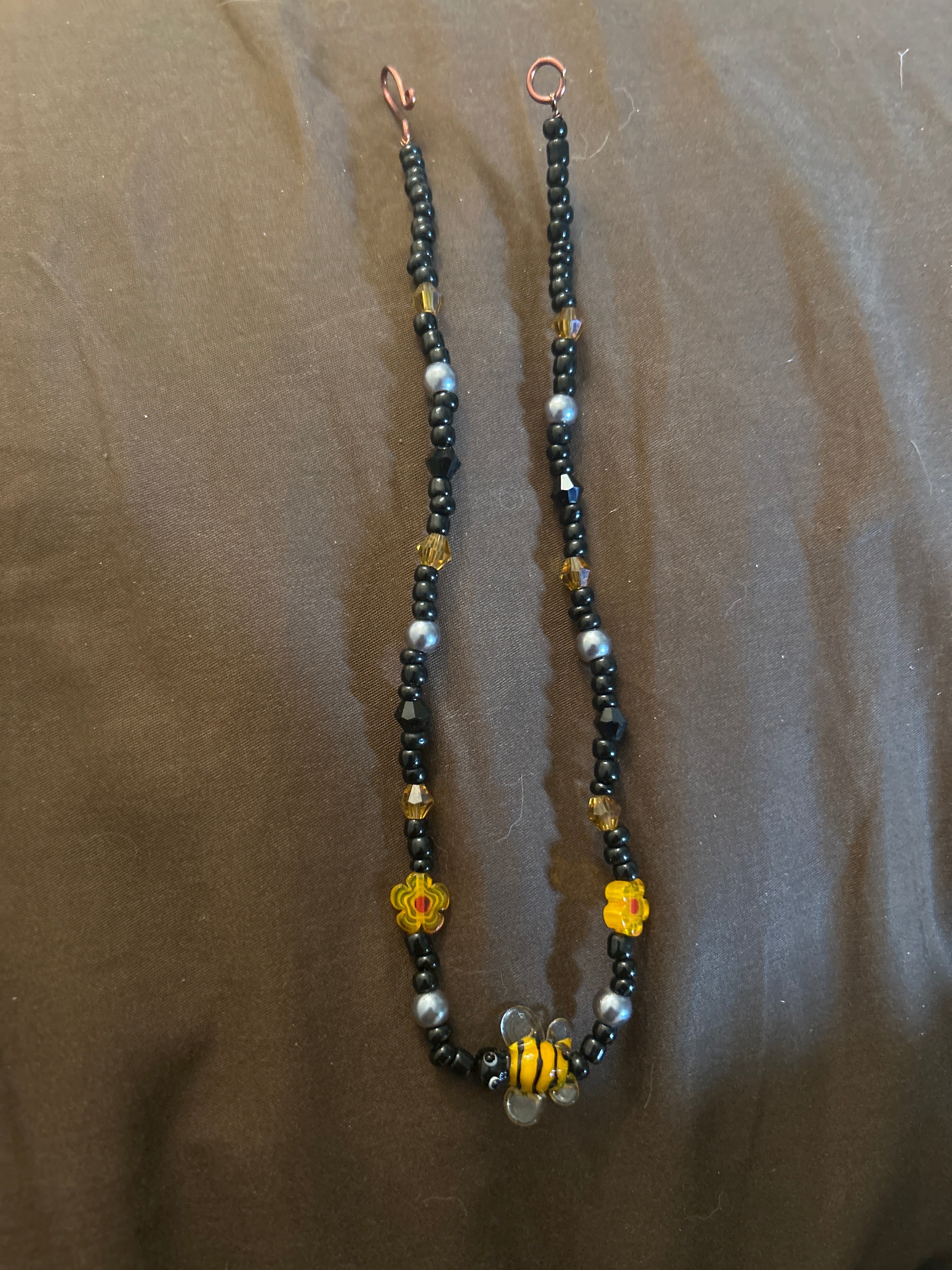 Bumblebee Beaded Necklace