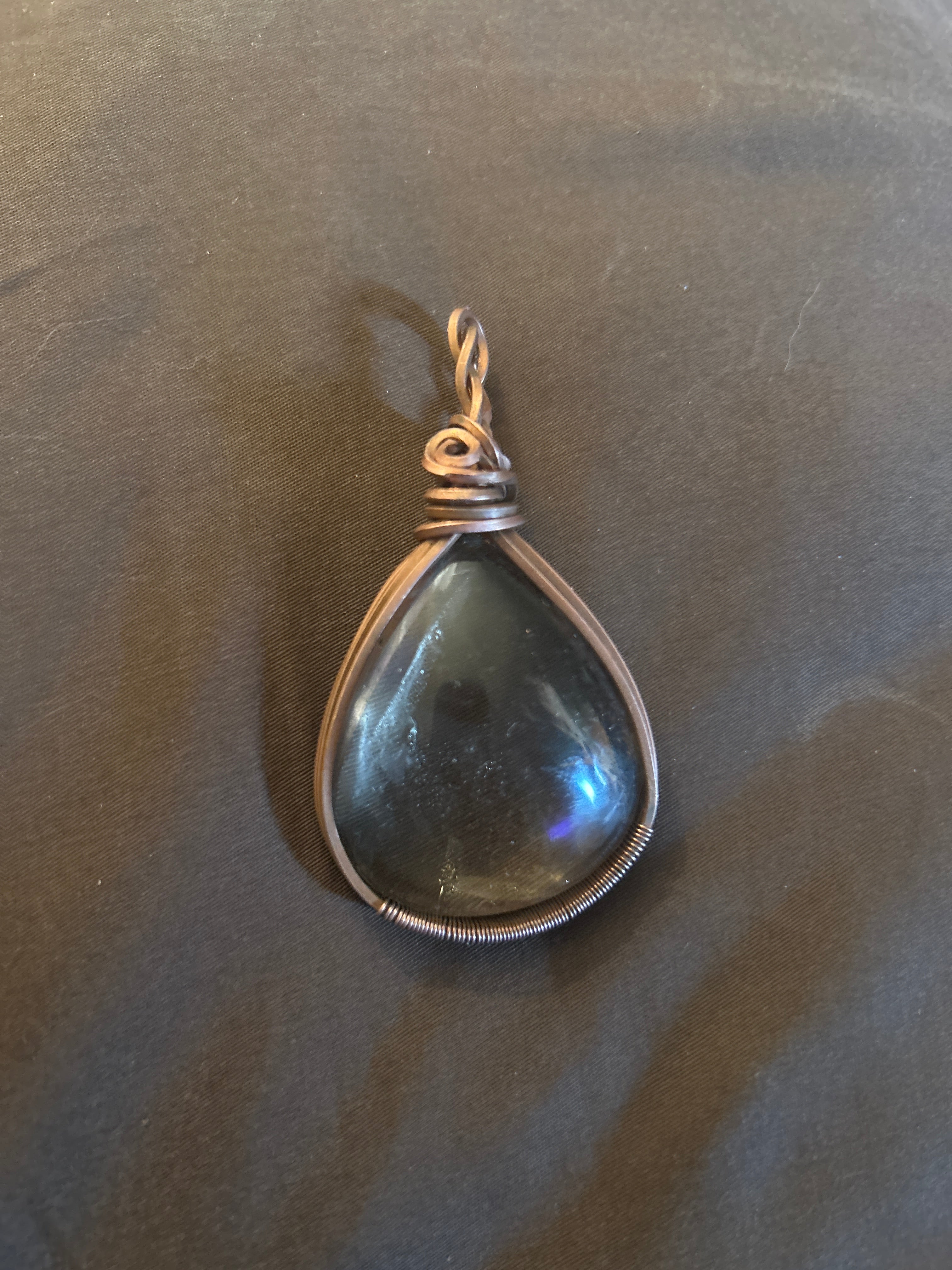 Wrapping Clear Quartz Pendant